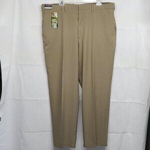 Haggar Mens Pants Classic Fit Premium 40 X 29 Khaki Comfort Waistband NWT